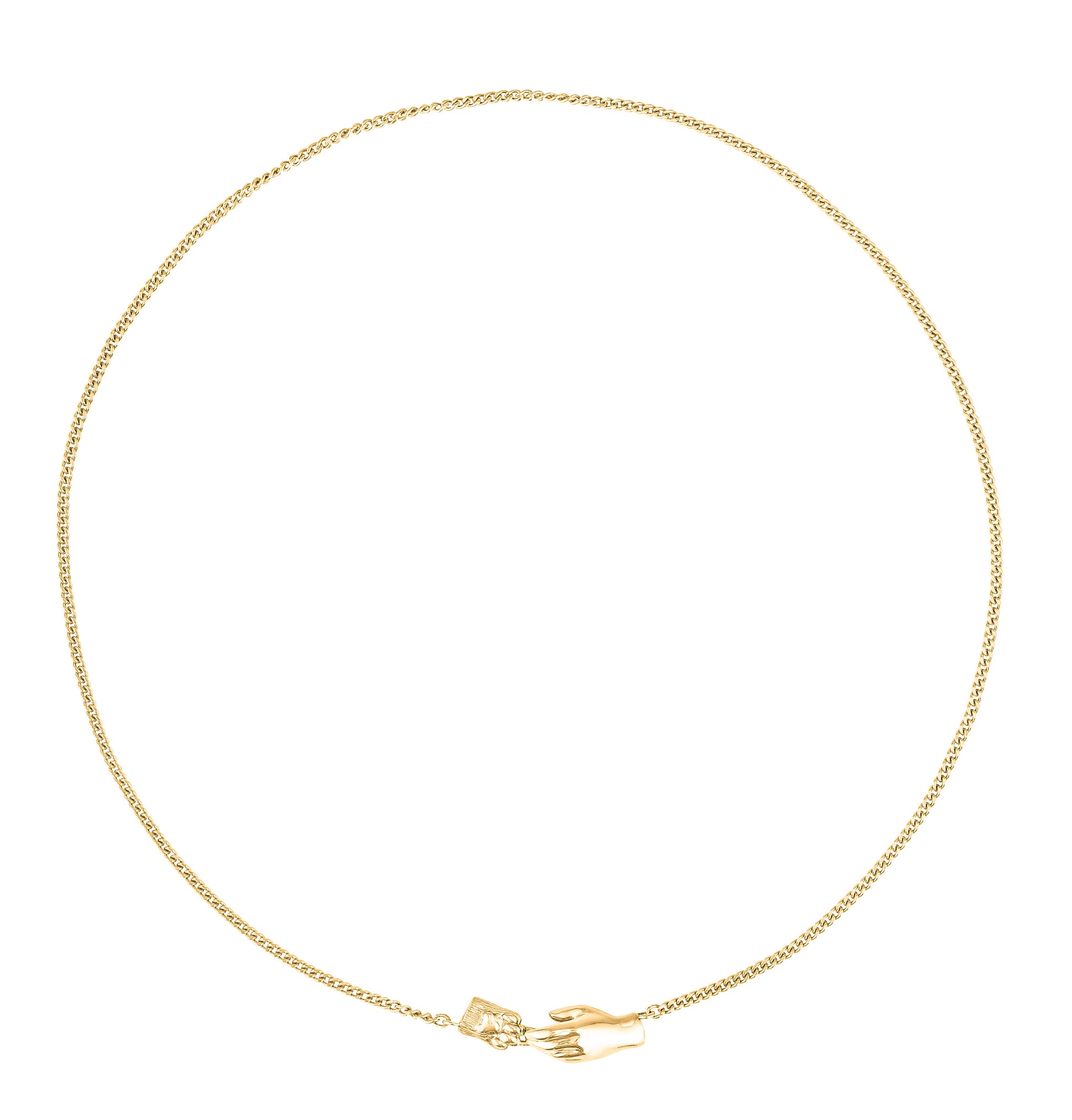 Срібне кольє в позолоті  – LUCHI Лучі, викладене для предметного фото на білому фоні