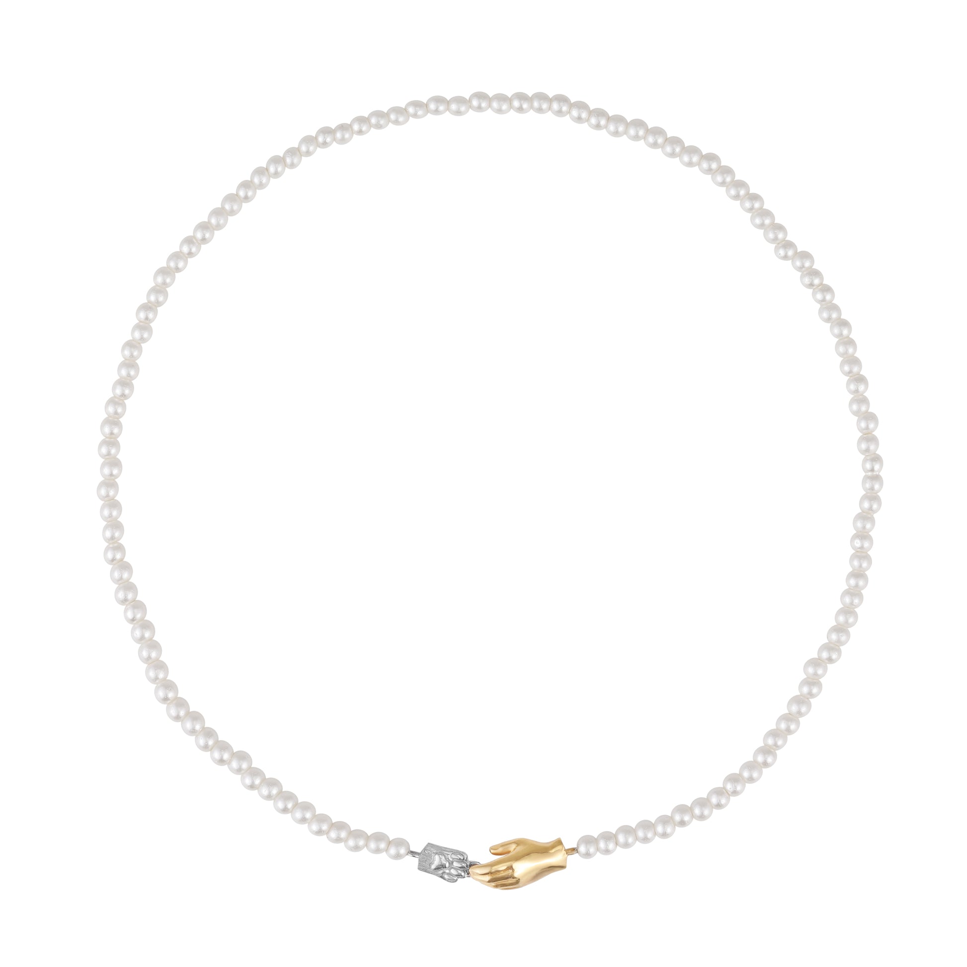 Срібне кольє на перлах від бренду Лучі LUCHI