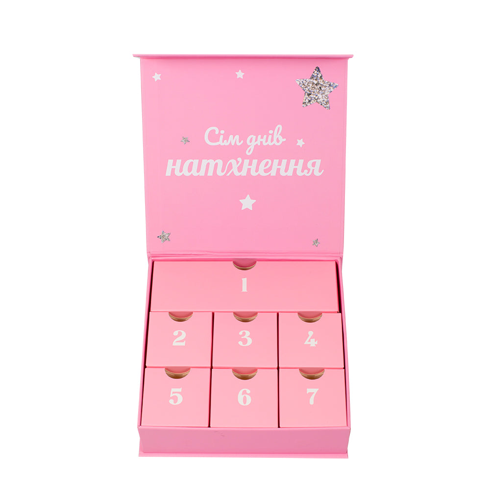 Адвент календар "Сім днів натхнення" з срібним кольє